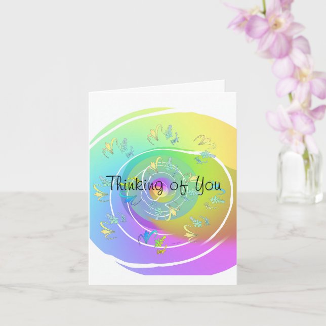 Thinking Of You Greeting Card (Orchid)