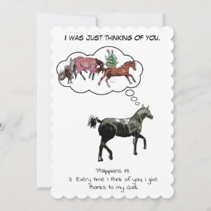 thinking of you, horse, scripture holiday card