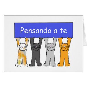 'Thinking of You' in Italian, Cartoon Cats