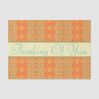 Thinking Of You In Orange and Teal