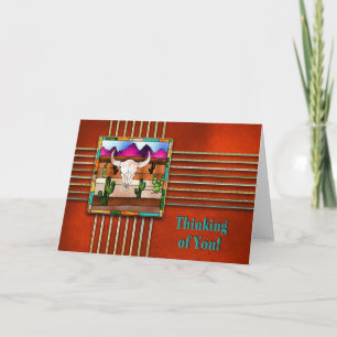 THINKING OF YOU - INDIAN COLLECTIONS - BULL SKULL CARD