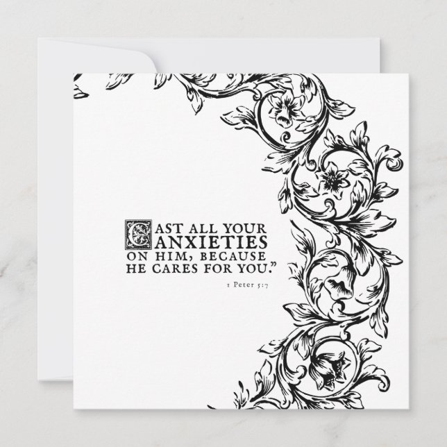 Thinking of you Inspirational greetings card (Front)