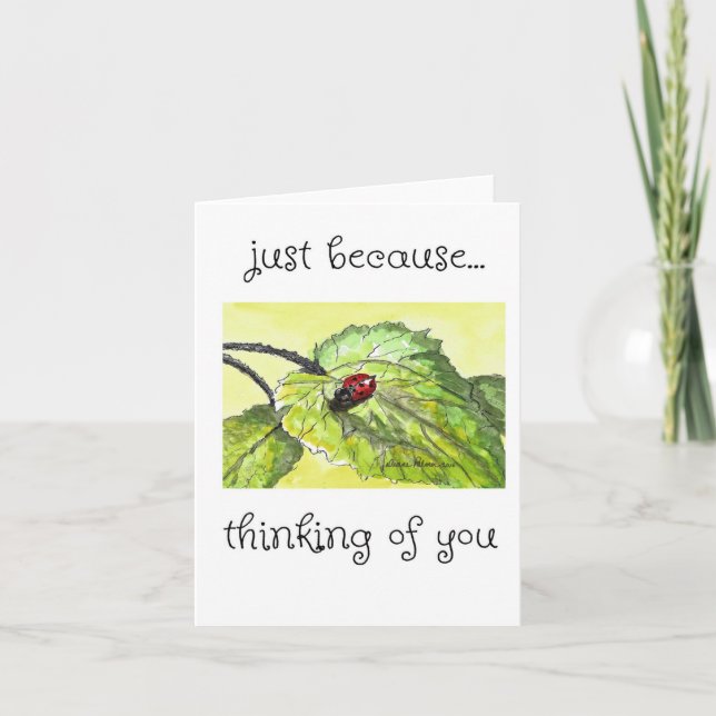 Thinking of You, Lady Bug Art Card (Front)