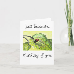 Thinking of You, Lady Bug Art Card