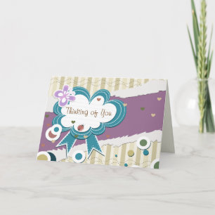 Thinking of You - Ladybug Hearts Butterfly Card