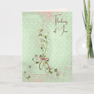 Thinking of You Lily of the Valley Bouquet Card