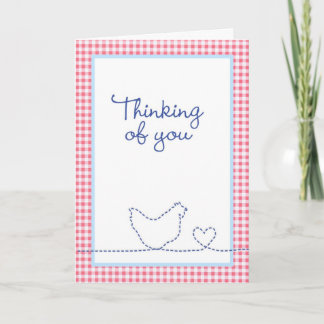 Thinking of you: loss of a hen card