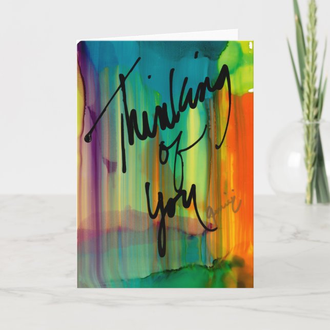 Thinking of You Lovitude Blank Note Card (Front)