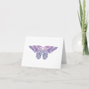 Thinking of You Minimalist Watercolor Butterfly Note Card