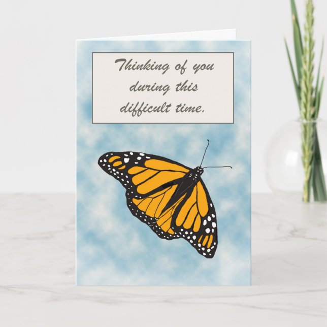 Thinking of You Monarch Butterfly Card (Front)