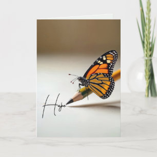 Thinking of You Monarch Butterfly On a Pencil Card