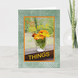 Thinking of You Motivation Daisies  Custom Photo Card