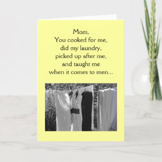 Thinking of You - Mum, You cooked for me, did my Card