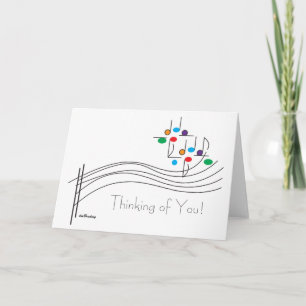 Thinking of You Music Notes Greeting Card