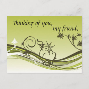 Thinking of you, my friend postcard