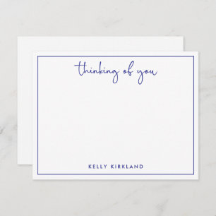 Thinking of You Navy Blue Personal  Card