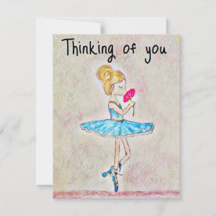 Thinking of you note cards set Ballerina painting