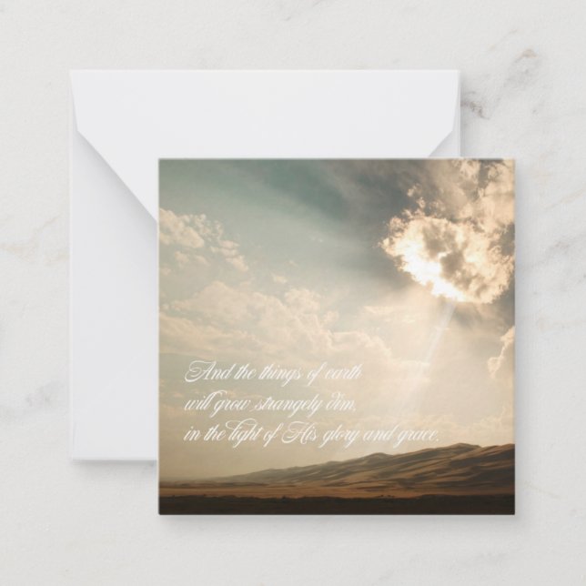 Thinking of You Notecard - Turn Your Eyes on Jesus (Front)