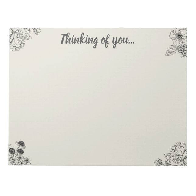 Thinking of you notepad for couples (Front)