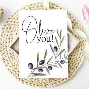 Thinking of You Olive You Fun Love Card