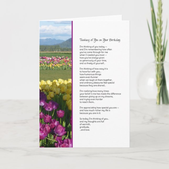 Thinking of You on Your Birthday Card (Front)