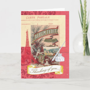 Thinking of You Parisian Collage Card