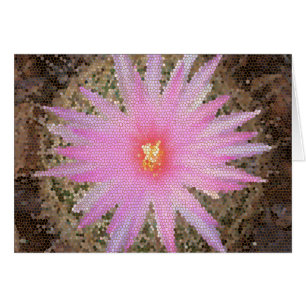 Thinking of You Pink Mosaic Barrel Cactus Bloom