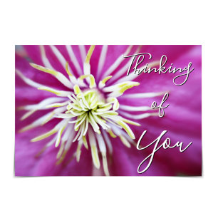 "Thinking of You" Pink-Purple Clematis Card