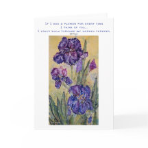 Thinking of You Poetry Floral Art Card