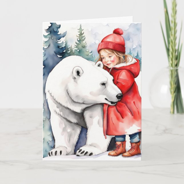 Thinking of You Polar Bear Hug Card (Front)