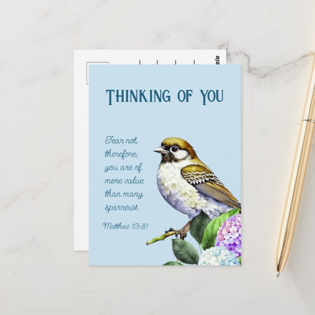 Thinking Of You Postcard (Front/Back In Situ)