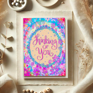 Thinking of You Pretty Pink Girly Inspirivity Card