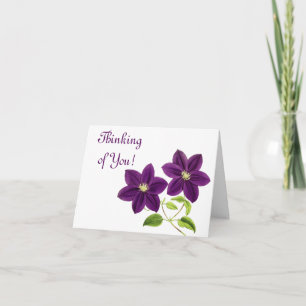 Thinking of You - Purple Flower Card