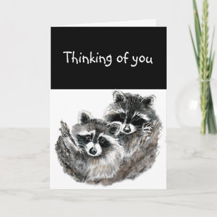 Thinking of you Racoon Animal Someone Cares Card