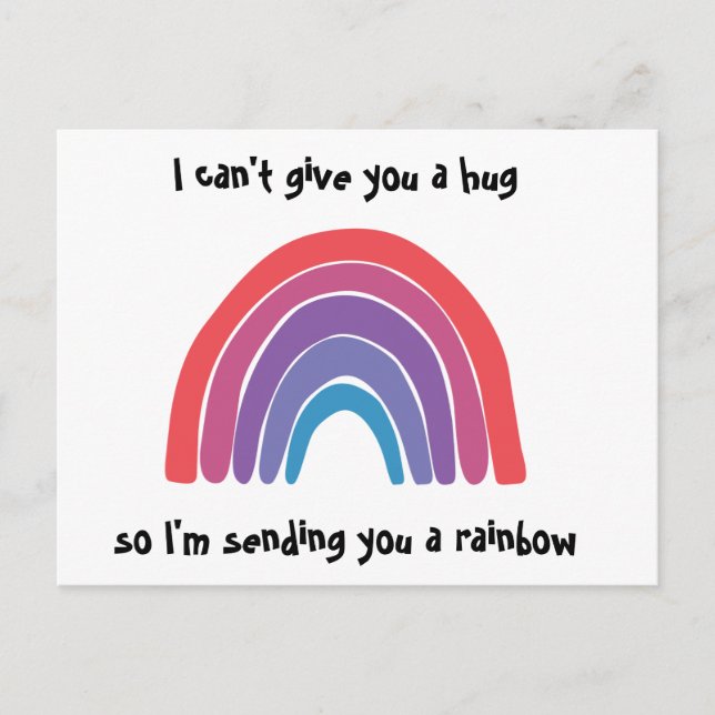 Thinking of You Rainbow Post Card (Front)