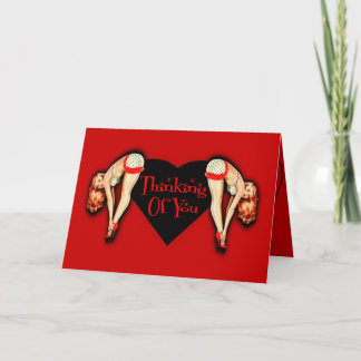 Thinking Of You Red Pin Up Card