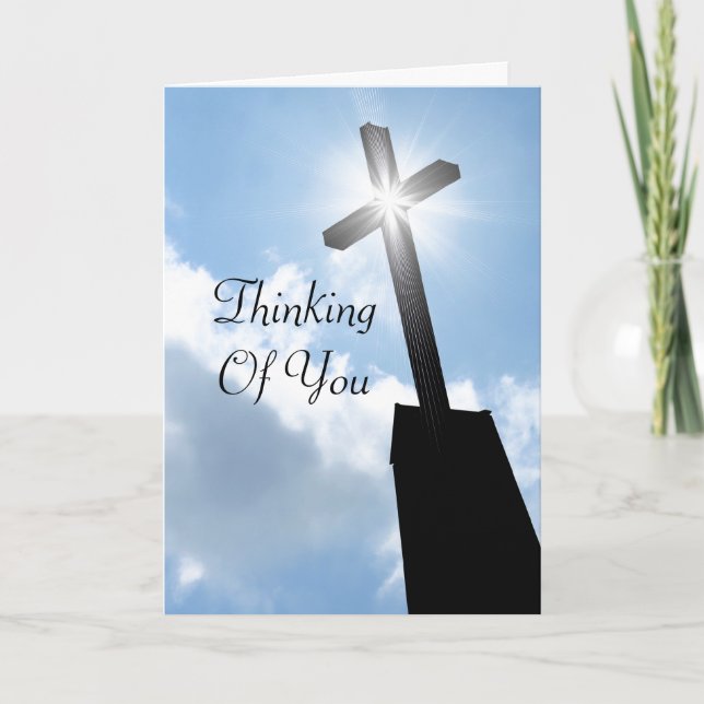 Thinking Of You Religious Greeting Card (Front)