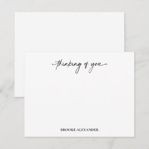 Thinking of You Script Handwriting Decorative Card