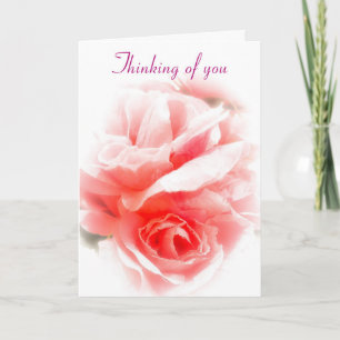 Thinking of you Single Rose Card