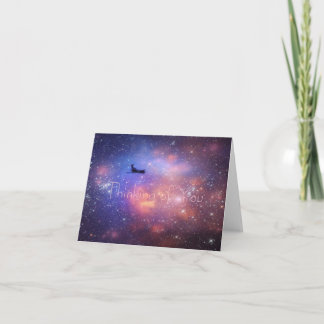 Thinking of you Space Aeroplane Note Card