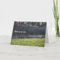 Thinking of You Spring Flowers and Pond