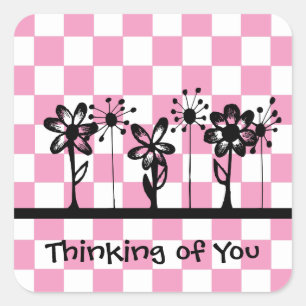 Thinking of You Square Sticker