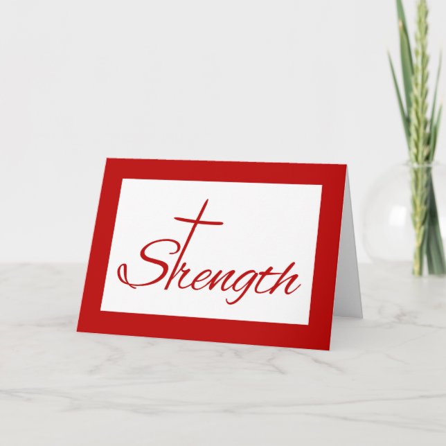 Thinking of You Strength and Psalm 19 14 Card (Front)