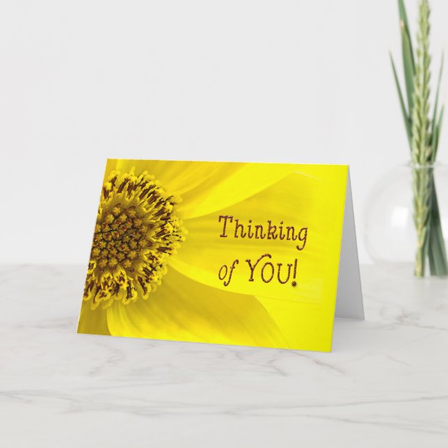 THINKING OF YOU - SUNFLOWER - BRIGHT CARD (Front)