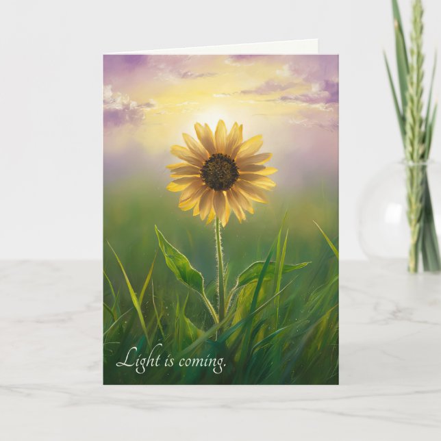 Thinking of You Sunflower Sunshine Card (Front)