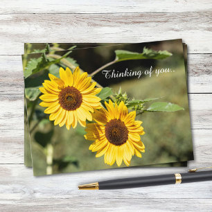Thinking Of You Sunflowers Postcard