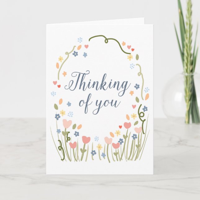 Thinking of You Sympathy Get Well Card (Front)