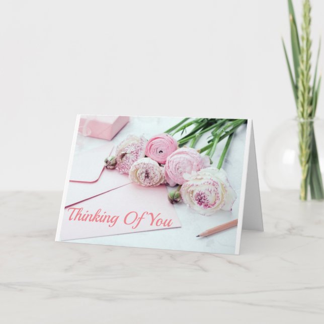 **THINKING OF YOU** SYMPATHY MESSAGE CARD (Front)