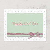 Thinking of You Tied with a Bow Postcard