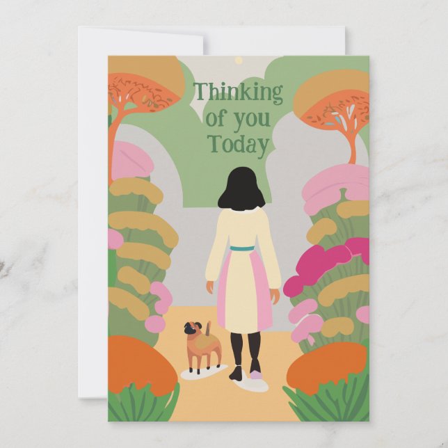 Thinking Of You Today Sweet Moment At the Park Holiday Card (Front)